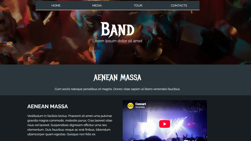 Esempio template Band musicale