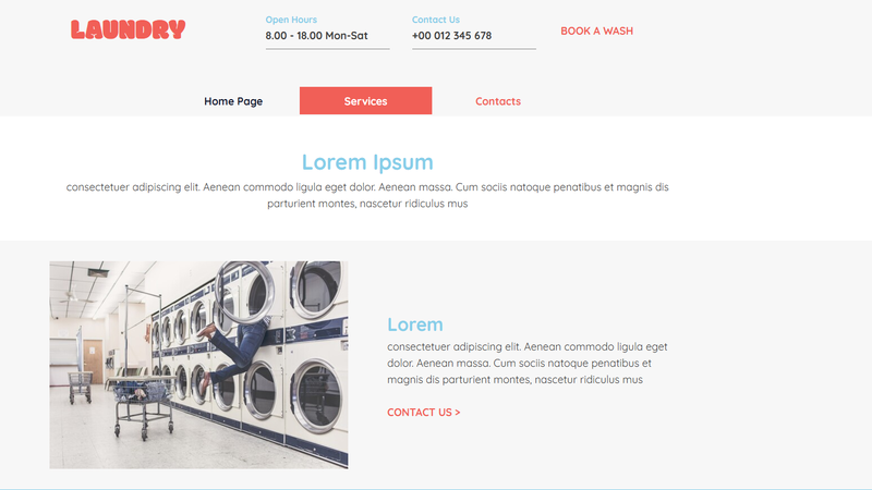 Esempio template Lavanderia