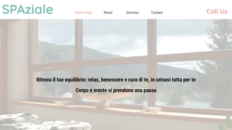 Esempio template Estetica e centri benessere